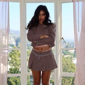 *SOLD* LOBA by Cindy Kimberly Catalina Cropped Jacket in Brown Plaid